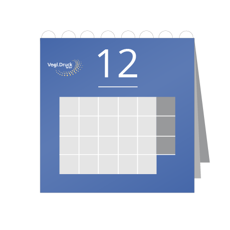 12 Blatt Wandkalender mit Deckblatt