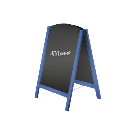 Kundenstopper Kreidetafel gebogen | B 68 cm x H 120 cm | ohne Druck