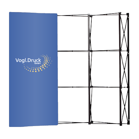 Pop-Up Faltwand | 3 x 3 Felder gerade | einseitig bedruckt